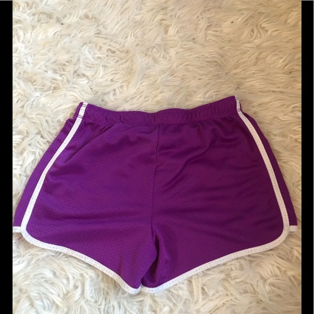 Justice purple running shorts sz 14